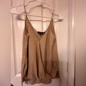 Theory tan drapey spaghetti strap top, size P(small)
